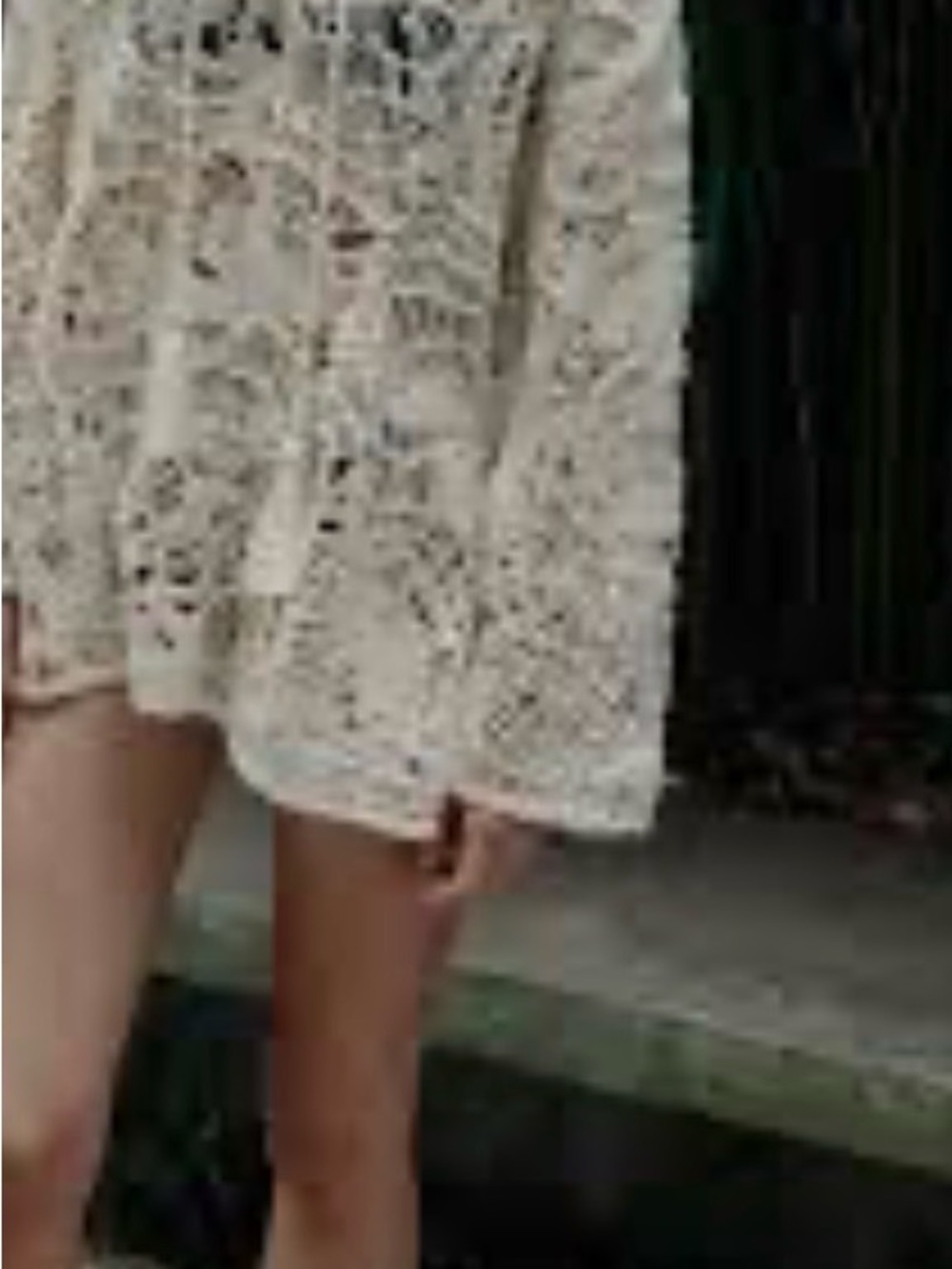 Zara cream knit kids bottoms with black label